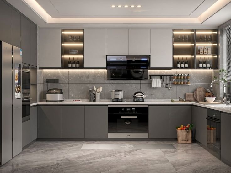 Standard Occupied Kitchen with Appliances Cleaning